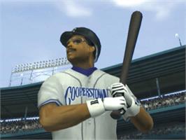 In game image of All-Star Baseball 2003 on the Microsoft Xbox.