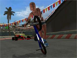 In game image of BMX XXX on the Microsoft Xbox.