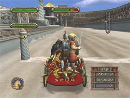 In game image of Circus Maximus: Chariot Wars on the Microsoft Xbox.