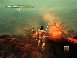 In game image of Conan on the Microsoft Xbox.