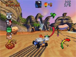In game image of Crash Nitro Kart on the Microsoft Xbox.