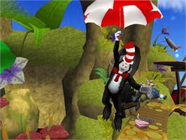 In game image of Dr. Seuss' The Cat in the Hat on the Microsoft Xbox.