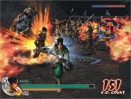 In game image of Dynasty Warriors 5 on the Microsoft Xbox.