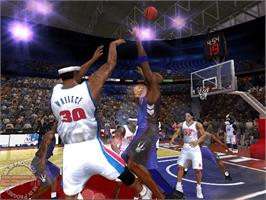 In game image of ESPN NBA 2K5 on the Microsoft Xbox.