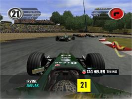 In game image of F1 2002 on the Microsoft Xbox.