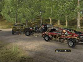 In game image of FlatOut on the Microsoft Xbox.
