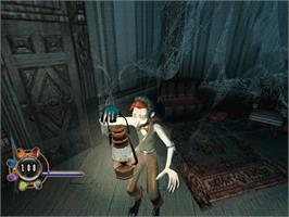 In game image of Haunted Mansion on the Microsoft Xbox.