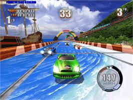 In game image of Hot Wheels: Stunt Track Challenge on the Microsoft Xbox.