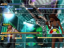 In game image of Karaoke Revolution Party on the Microsoft Xbox.
