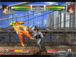 In game image of King of Fighters: Neowave on the Microsoft Xbox.