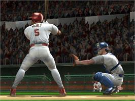 In game image of MVP Baseball 2004 on the Microsoft Xbox.