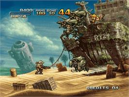 In game image of Metal Slug 3 on the Microsoft Xbox.