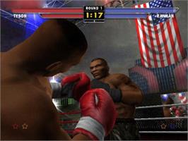 In game image of Mike Tyson Heavyweight Boxing on the Microsoft Xbox.