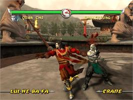 In game image of Mortal Kombat: Deadly Alliance on the Microsoft Xbox.