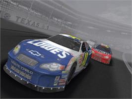 In game image of NASCAR Thunder 2004 on the Microsoft Xbox.