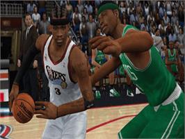 In game image of NBA 2K3 on the Microsoft Xbox.