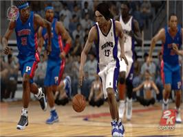 In game image of NBA 2K7 on the Microsoft Xbox.