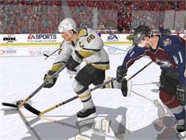 In game image of NHL 2002 on the Microsoft Xbox.
