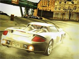 In game image of Need for Speed: Most Wanted (Black Edition) on the Microsoft Xbox.