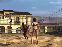 In game image of Outlaw Volleyball on the Microsoft Xbox.
