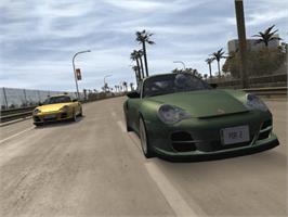 In game image of Project Gotham Racing 2 on the Microsoft Xbox.