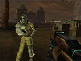 In game image of Red Faction 2 on the Microsoft Xbox.