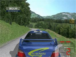 In game image of Richard Burns Rally on the Microsoft Xbox.