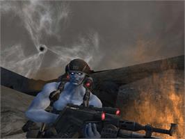 In game image of Rogue Trooper on the Microsoft Xbox.