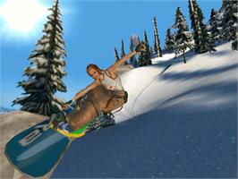 In game image of SSX 3 on the Microsoft Xbox.