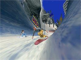 In game image of SSX Tricky on the Microsoft Xbox.