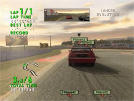 In game image of Sega GT Online on the Microsoft Xbox.