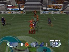 In game image of Sega Soccer Slam on the Microsoft Xbox.