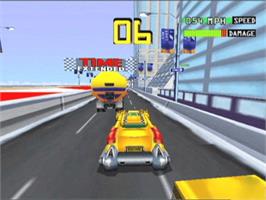 In game image of Smashing Drive on the Microsoft Xbox.