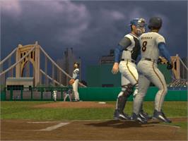In game image of Triple Play 2002 on the Microsoft Xbox.