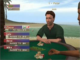 In game image of World Championship Poker on the Microsoft Xbox.