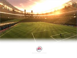 Title screen of 2002 FIFA World Cup on the Microsoft Xbox.