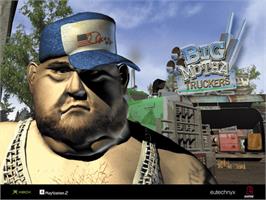 Title screen of Big Mutha Truckers on the Microsoft Xbox.