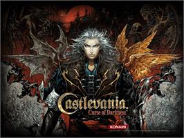 Title screen of Castlevania: Curse of Darkness on the Microsoft Xbox.