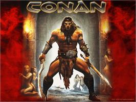 Title screen of Conan on the Microsoft Xbox.