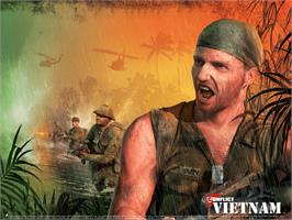 Title screen of Conflict: Vietnam on the Microsoft Xbox.