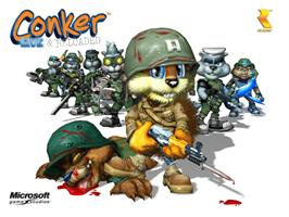 Title screen of Conker: Live & Reloaded on the Microsoft Xbox.