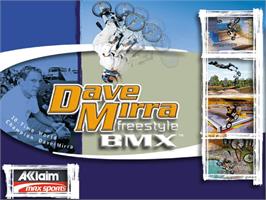 Title screen of Dave Mirra Freestyle BMX 2 on the Microsoft Xbox.