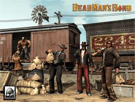 Title screen of Dead Man's Hand on the Microsoft Xbox.