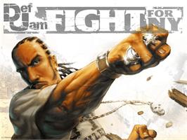 Title screen of Def Jam: Fight for NY on the Microsoft Xbox.
