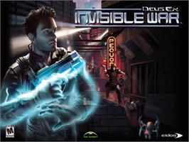 Title screen of Deus Ex: Invisible War on the Microsoft Xbox.