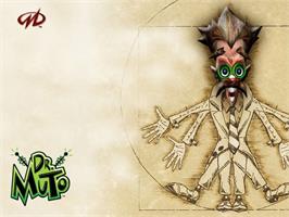 Title screen of Dr. Muto on the Microsoft Xbox.