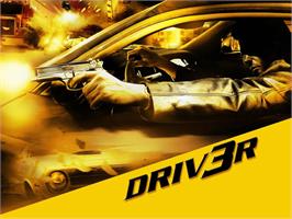 Title screen of Driv3r on the Microsoft Xbox.