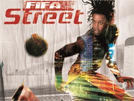 Title screen of FIFA Street on the Microsoft Xbox.