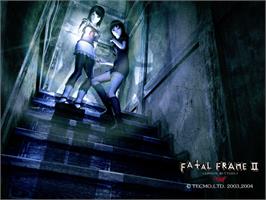 Title screen of Fatal Frame II: Crimson Butterfly on the Microsoft Xbox.