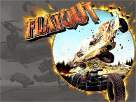 Title screen of FlatOut on the Microsoft Xbox.